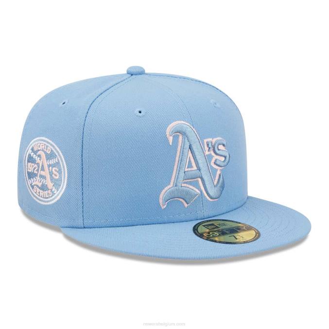 New Era Oakland Athletics pastelblauwe 59fifty getailleerde pet BT2423