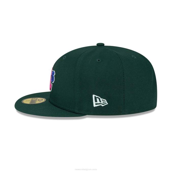 New Era Oakland Athletics polarlights donkergroene 59fifty getailleerde pet BT24574
