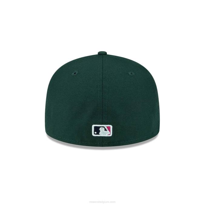 New Era Oakland Athletics polarlights donkergroene 59fifty getailleerde pet BT24574