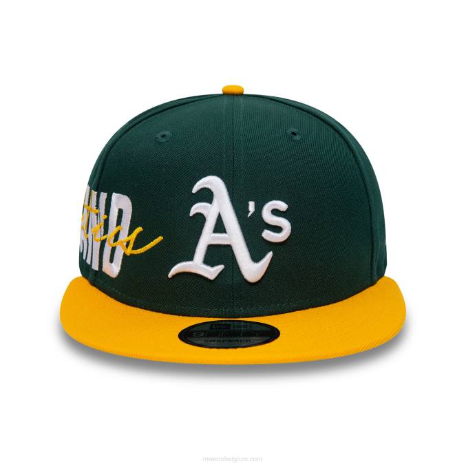 New Era Oakland Athletics side font donkergroene 9fifty snapback cap BT242040