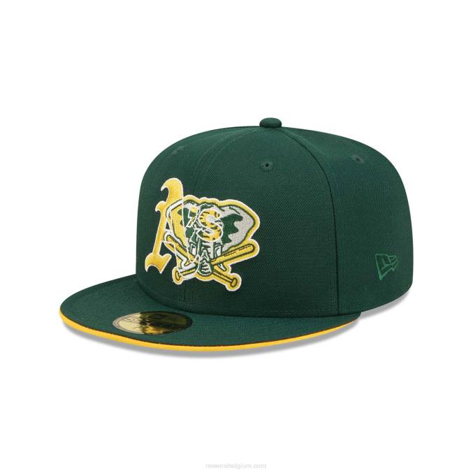 New Era Oakland Athletics team kleur donkergroen 59fifty getailleerde pet BT241185