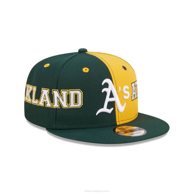 New Era Oakland Athletics teamsplit donkergroene 9fifty snapback cap BT242065