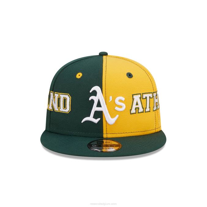New Era Oakland Athletics teamsplit donkergroene 9fifty snapback cap BT242065