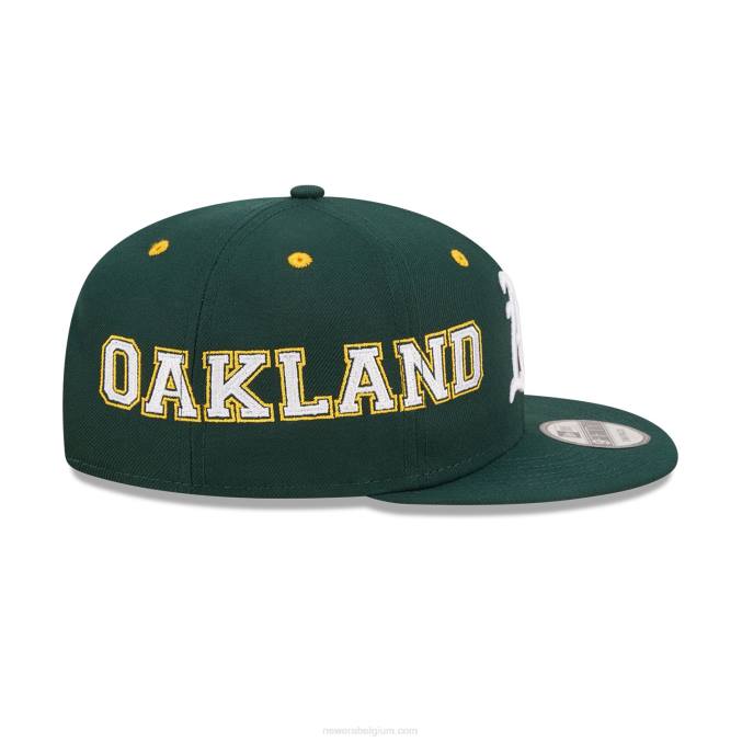 New Era Oakland Athletics teamsplit donkergroene 9fifty snapback cap BT242065