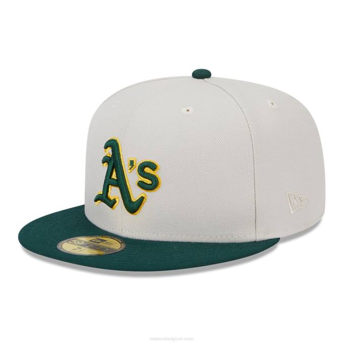 New Era Oakland Athletics varsity letter stone 59fifty getailleerde pet BT24859