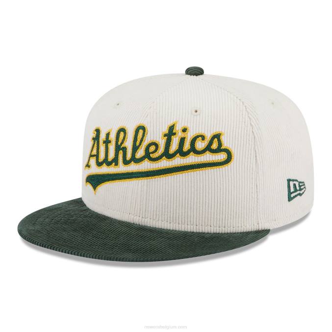 New Era Oakland Athletics vintage koord wit 59fifty getailleerde pet BT241225