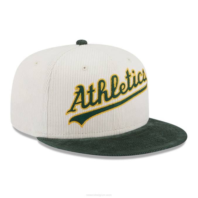 New Era Oakland Athletics vintage koord wit 59fifty getailleerde pet BT241225
