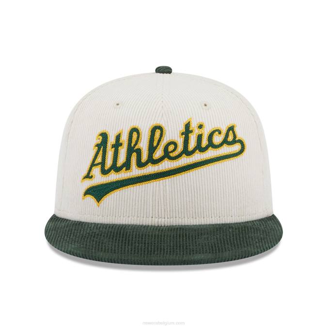 New Era Oakland Athletics vintage koord wit 59fifty getailleerde pet BT241225