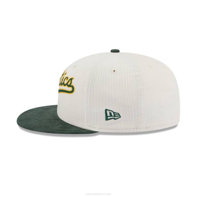 New Era Oakland Athletics vintage koord wit 59fifty getailleerde pet BT241225