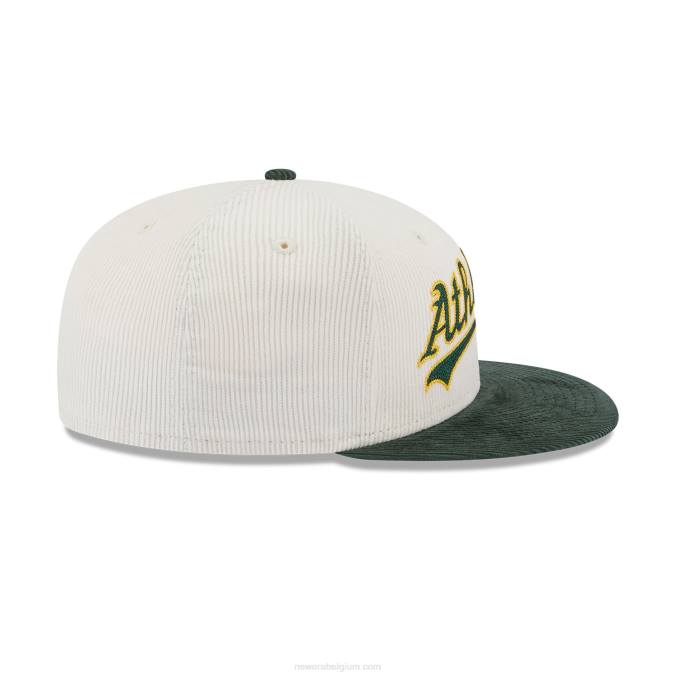 New Era Oakland Athletics vintage koord wit 59fifty getailleerde pet BT241225