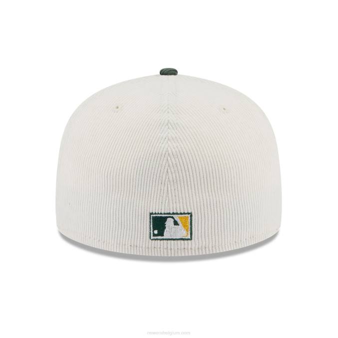 New Era Oakland Athletics vintage koord wit 59fifty getailleerde pet BT241225