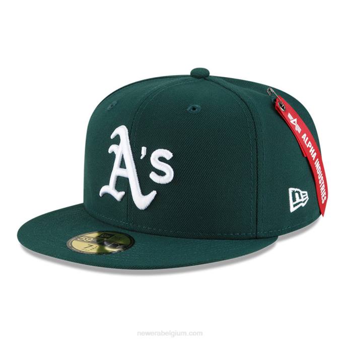 New Era Oakland Athletics x Alpha Industries groen 59fifty cap BT24669