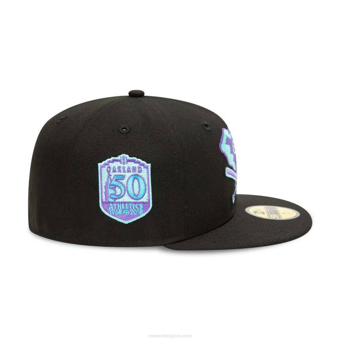 New Era Oakland Athletics zwart en blauw getinte 59fifty getailleerde pet BT241184