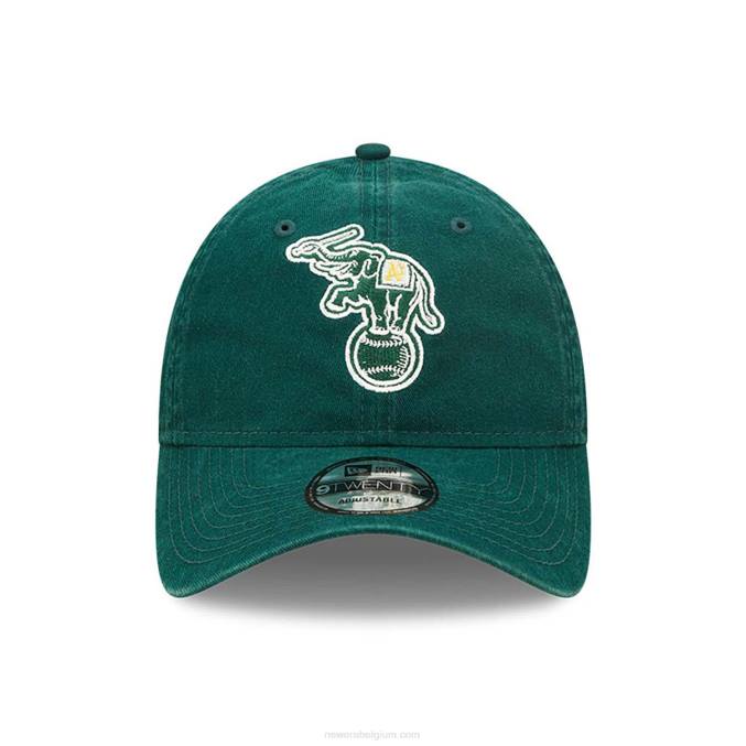 New Era Oakland atletiekteam patch groene 9twenty verstelbare pet BT242223