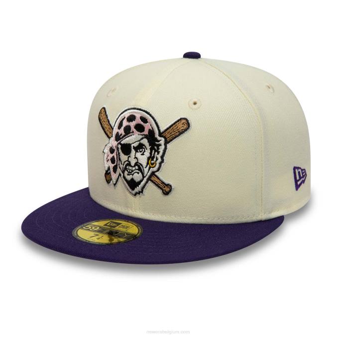 New Era Pittsburgh Pirates chromen en paarse 59fifty pet BT24189