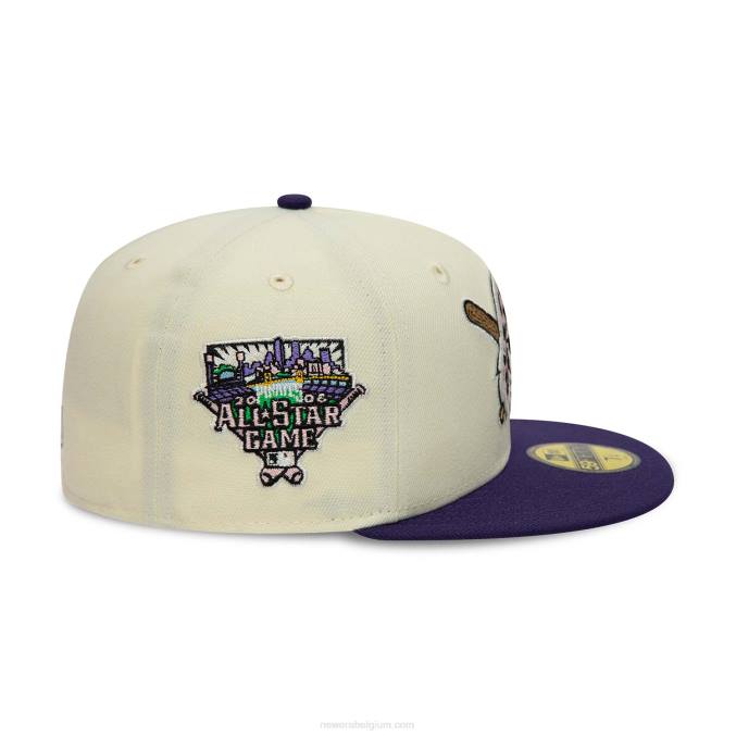 New Era Pittsburgh Pirates chromen en paarse 59fifty pet BT24189