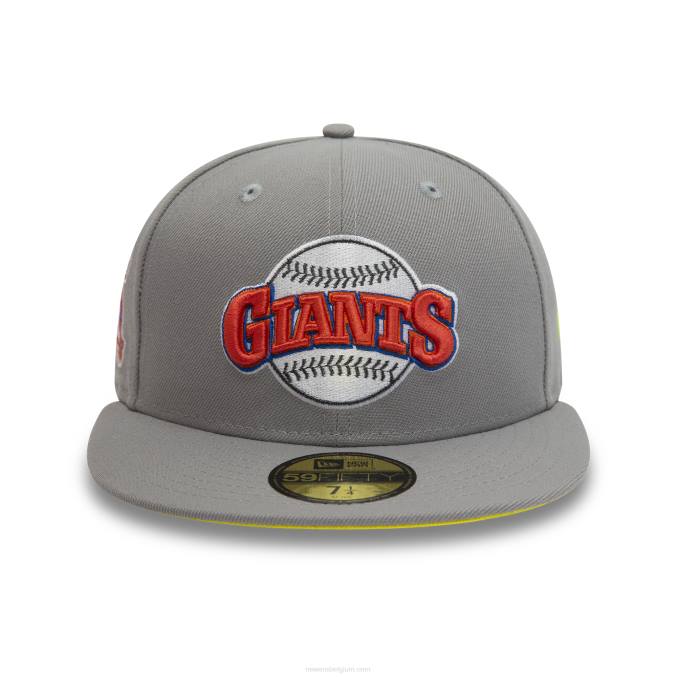 New Era San Francisco Giants 50 jaar grijze 59fifty getailleerde pet BT24163