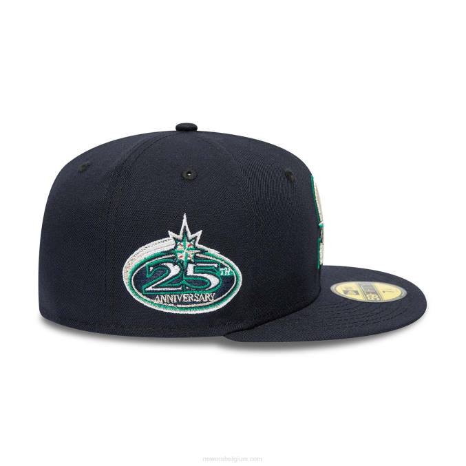 New Era Seattle Mariners 25th Anniversary Navy 59fifty getailleerde pet BT24634