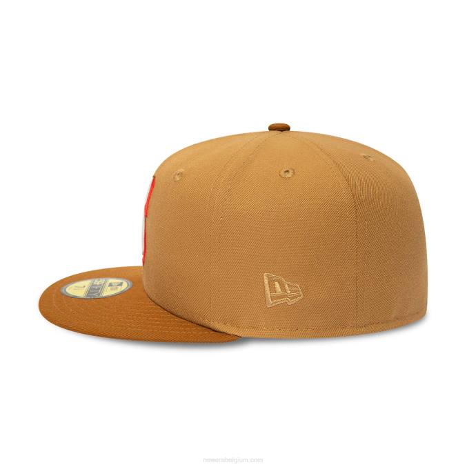 New Era Seattle Mariners 40e verjaardag bruine 59fifty getailleerde pet BT24756