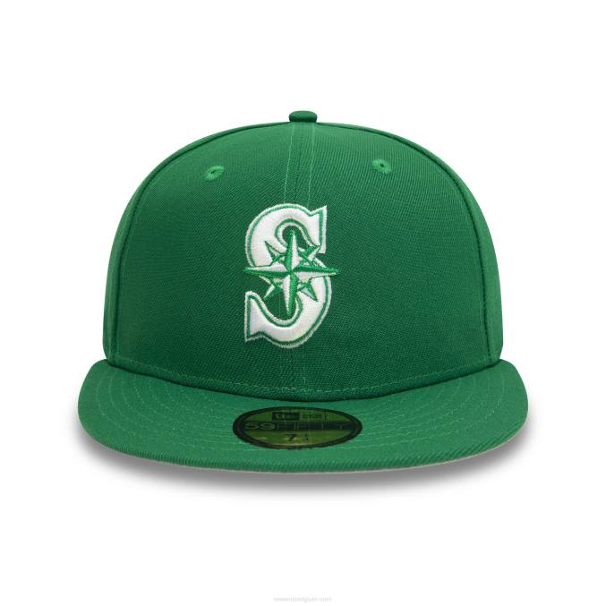 New Era Seattle Mariners Kelly Green 59fifty getailleerde pet BT24457