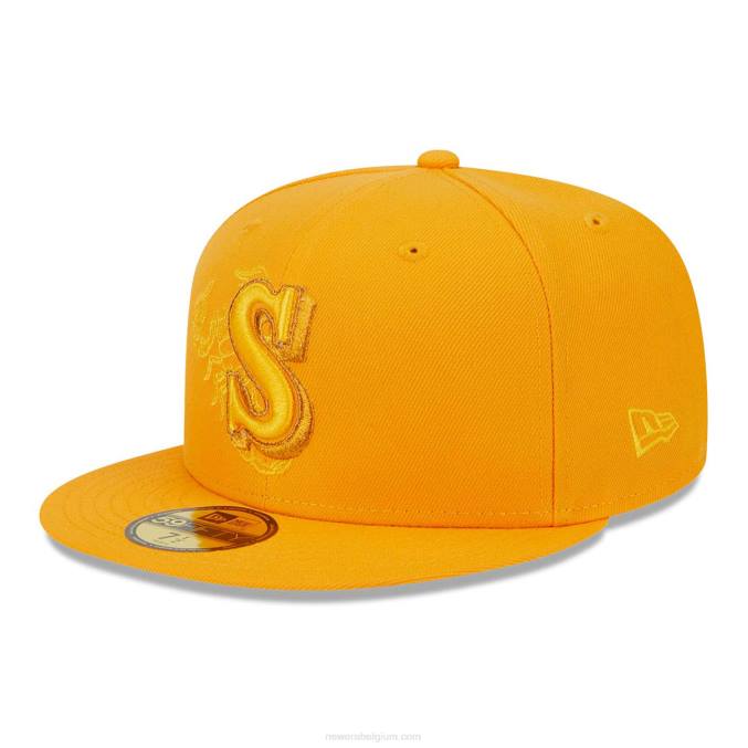 New Era Seattle Mariners Zodiac oranje 59fifty pet BT241159