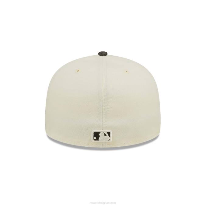 New Era Seattle Mariners mlb zwart denim chroom wit 59fifty getailleerde pet BT24717