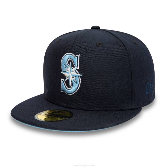 New Era Seattle mariners 35 jaar marine 59fifty getailleerde pet BT24271