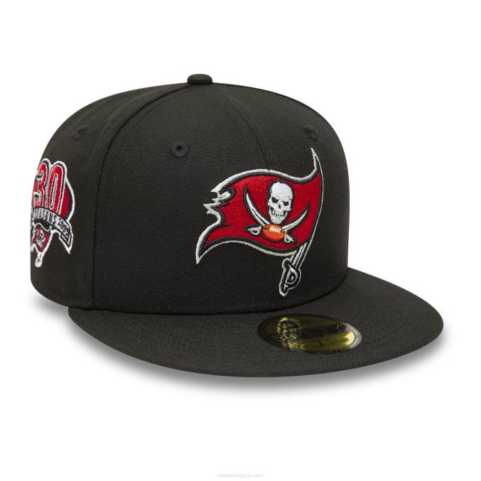 New Era Tampa Bay Buccaneers zwarte 59fifty getailleerde pet BT24591
