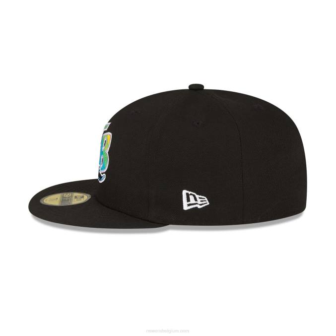 New Era Tampa Bay Rays Stateview zwarte 59fifty getailleerde pet BT24808