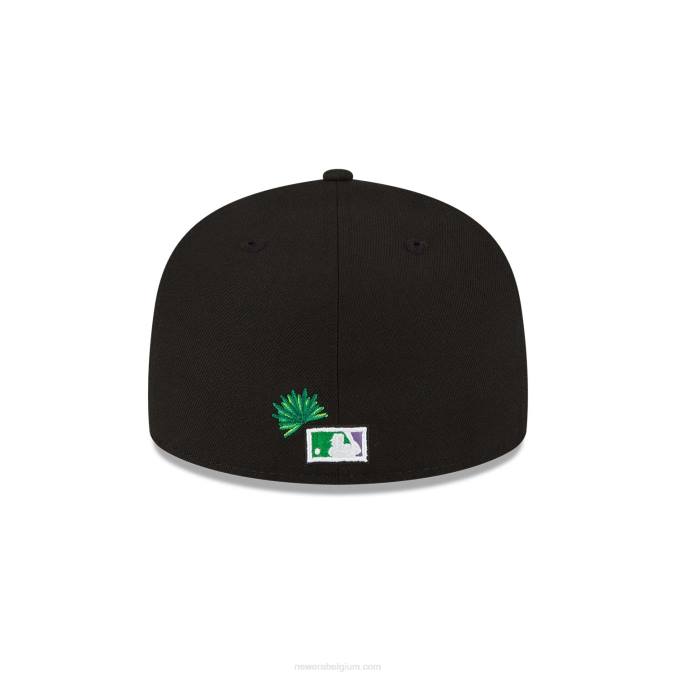 New Era Tampa Bay Rays Stateview zwarte 59fifty getailleerde pet BT24808