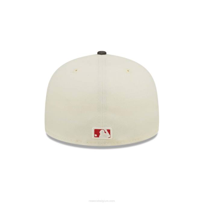 New Era Washington Nationals mlb zwart denim chroom wit 59fifty getailleerde pet BT24416