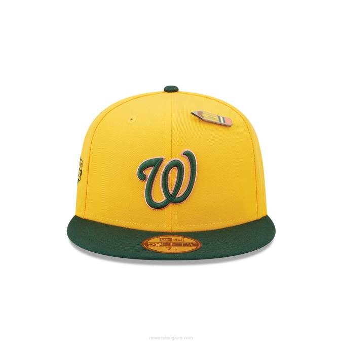 New Era Washington onderdanen terug naar school gele 59fifty pet BT241082