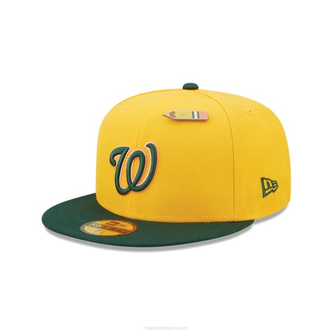 New Era Washington onderdanen terug naar school gele 59fifty pet BT241082