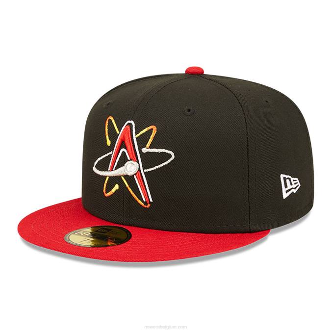 New Era albuquerque isotopen milb zwart 59fifty getailleerde dop BT24193