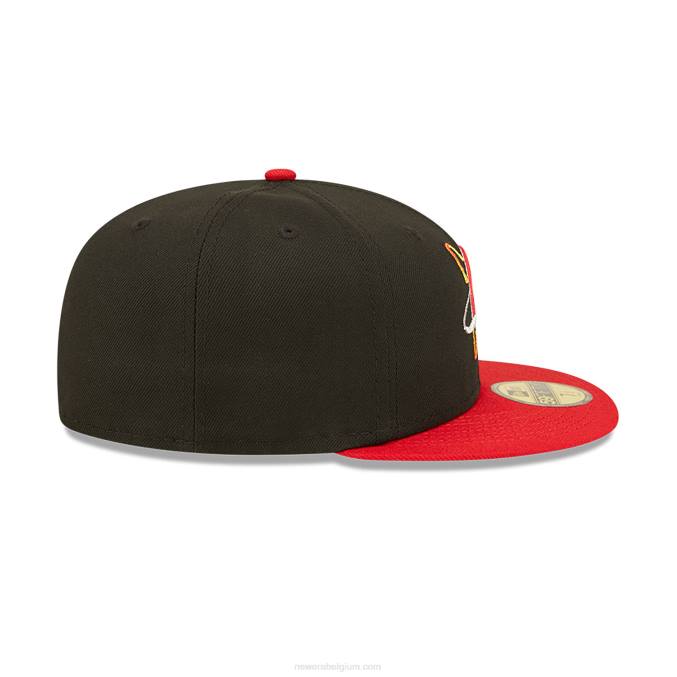 New Era albuquerque isotopen milb zwart 59fifty getailleerde dop BT24193