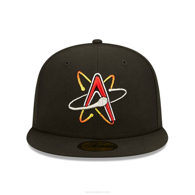New Era albuquerque isotopen milb zwart 59fifty getailleerde dop BT24255
