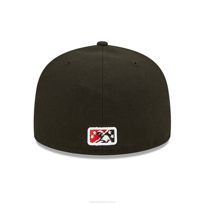 New Era albuquerque isotopen milb zwart 59fifty getailleerde dop BT24255