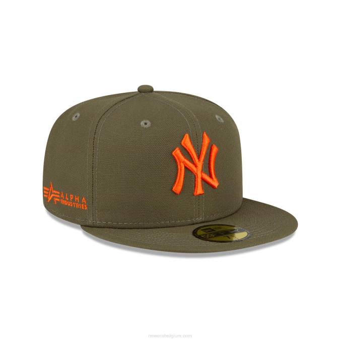 New Era alpha industries new york yankees medium groene 59fifty getailleerde pet BT241302