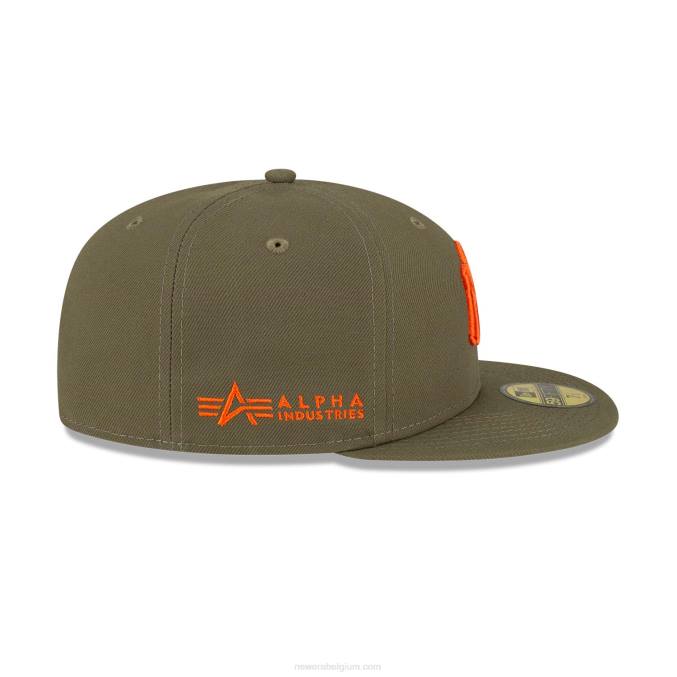 New Era alpha industries new york yankees medium groene 59fifty getailleerde pet BT241302
