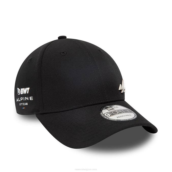 New Era alpine onberispelijke zwarte 9forty verstelbare pet BT241808