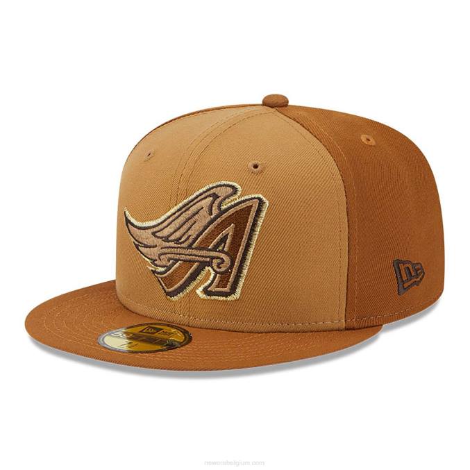 New Era anaheim angels driekleurige bruine 59fifty getailleerde pet BT24321