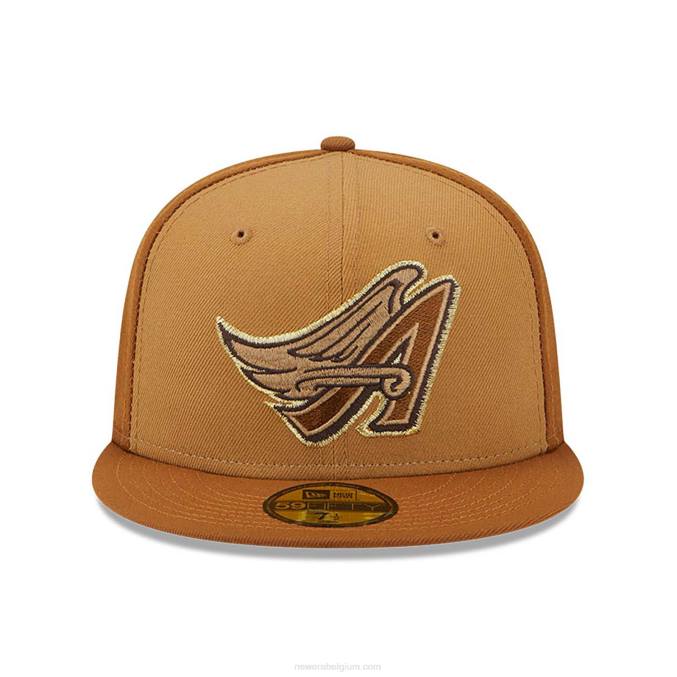 New Era anaheim angels driekleurige bruine 59fifty getailleerde pet BT24321
