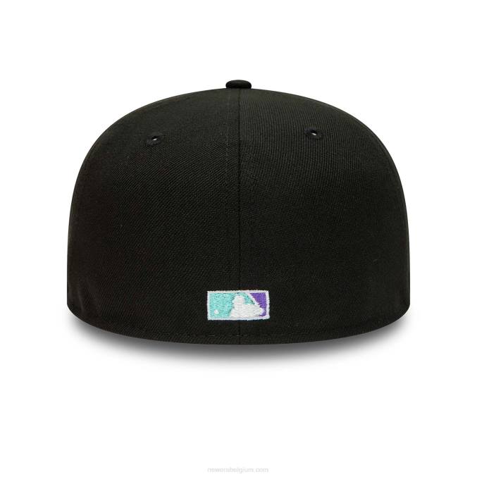 New Era anahiem angels zwart en blauw getinte 59fifty getailleerde pet BT24884