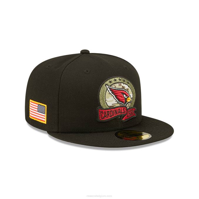 New Era arizona cardinals nfl salute to service zwarte 59fifty fitted cap BT241299