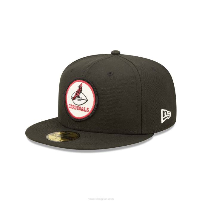 New Era arizona cardinals nfl zijlijn 2022 zwarte 59fifty getailleerde pet BT24792