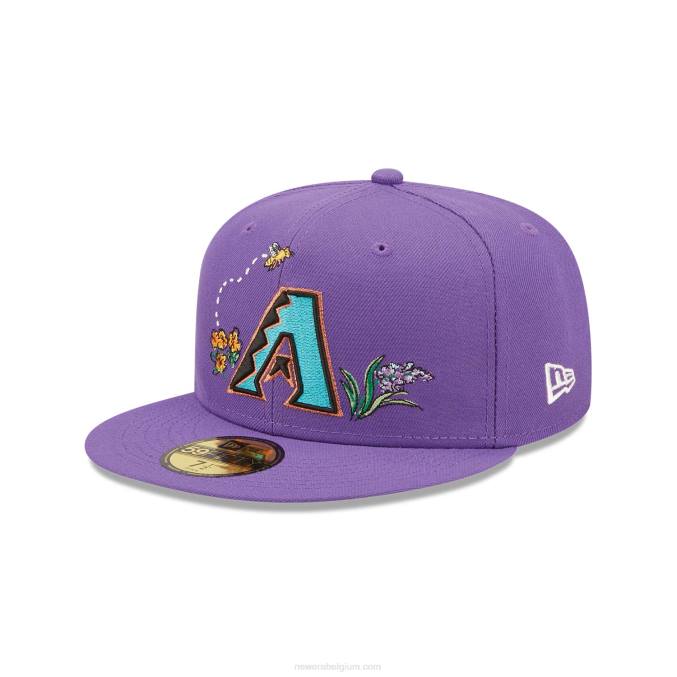 New Era arizona diamondbacks aquarel bloemen paars 59fifty cap BT241254
