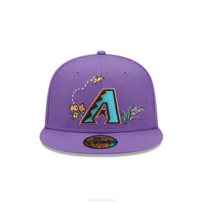 New Era arizona diamondbacks aquarel bloemen paars 59fifty cap BT241254