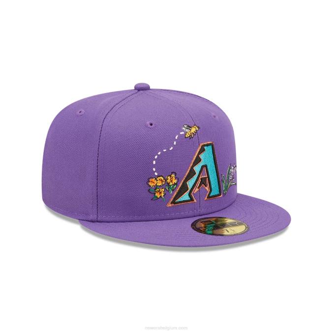 New Era arizona diamondbacks aquarel bloemen paars 59fifty cap BT241254
