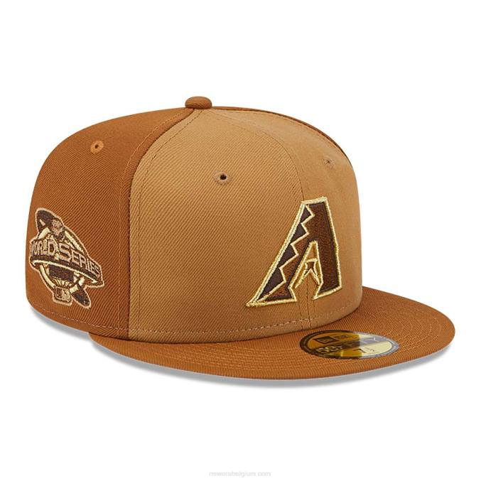 New Era arizona diamondbacks driekleurige bruine 59fifty getailleerde pet BT24259