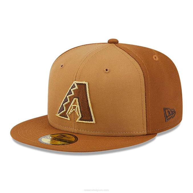 New Era arizona diamondbacks driekleurige bruine 59fifty getailleerde pet BT24259